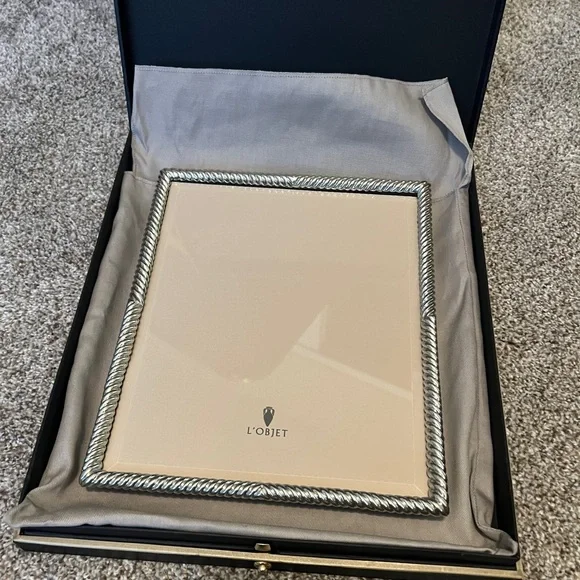 L'Objet Elegant Silver Rope Frame - Picture 1 of 10